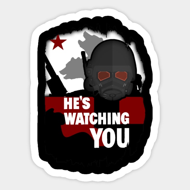 NCR He's Watching You Premium Sticker by selmaeelsharon